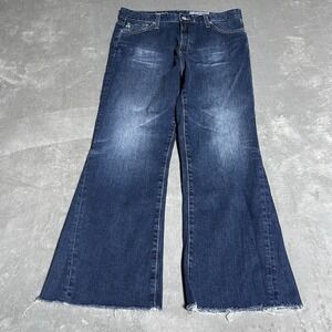 Adriano Goldschmied Jeans Womens 32 Ag-Ed Quinne Cropped Kick Flare High Rise